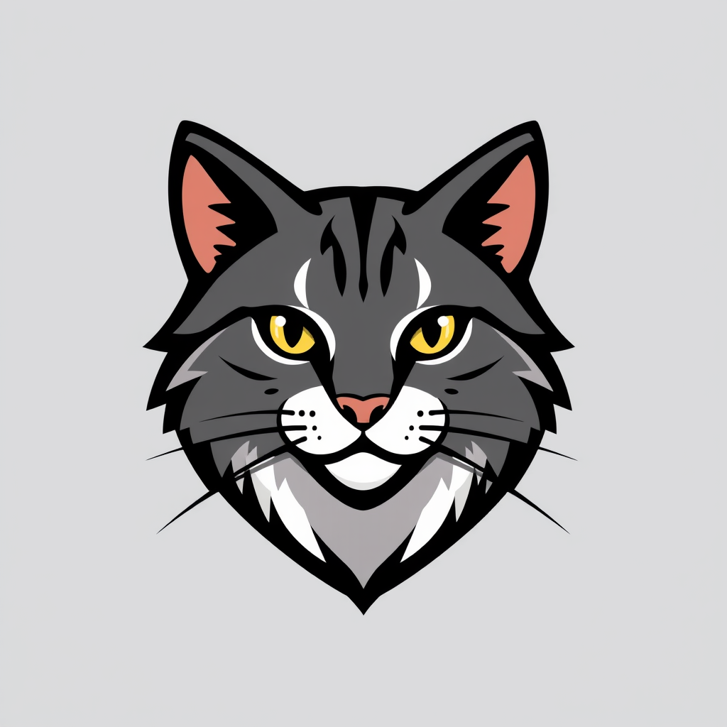 Original bitmap image of a cat logo