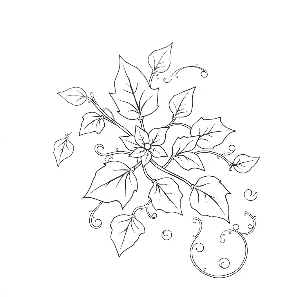 Leaves art generated by AI